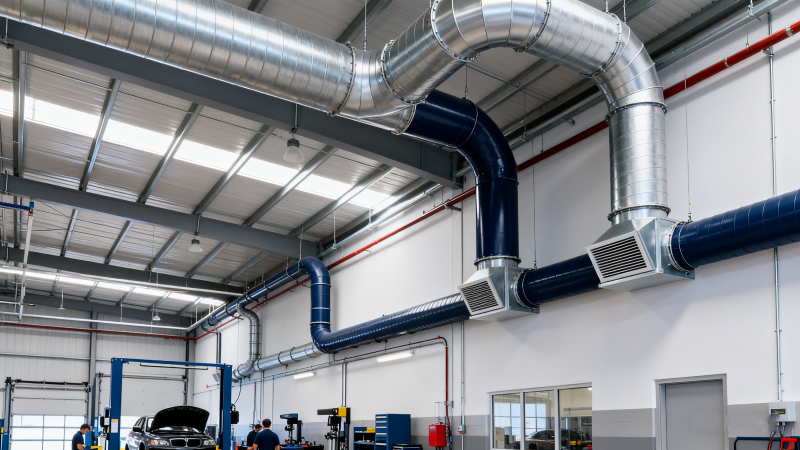 汽車車間排風管道案例1 汽車車間排風管道案例1