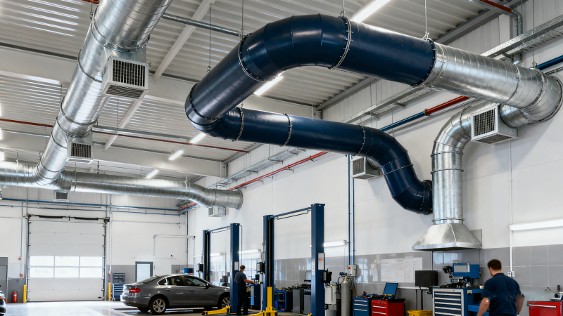 汽車車間排風管道案例3 汽車車間排風管道案例3